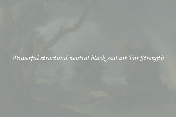 Powerful structural neutral black sealant For Strength