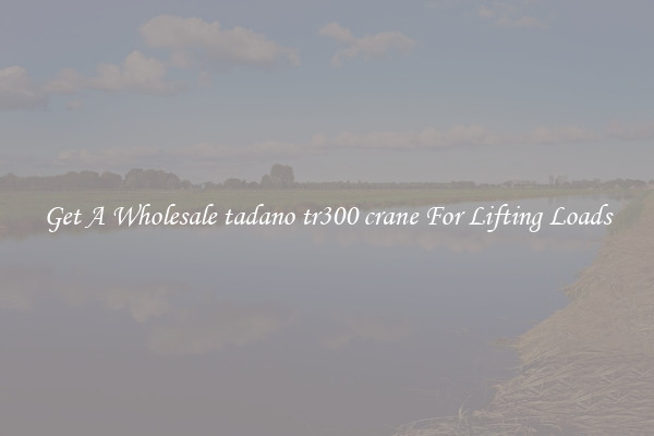 Get A Wholesale tadano tr300 crane For Lifting Loads