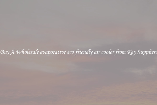 Buy A Wholesale evaporative eco friendly air cooler from Key Suppliers