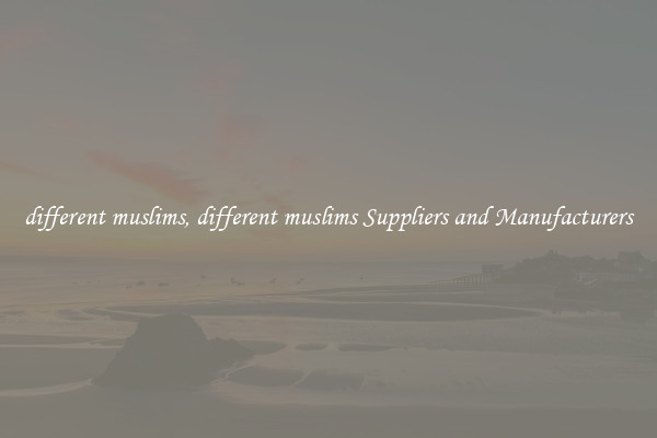 different muslims, different muslims Suppliers and Manufacturers