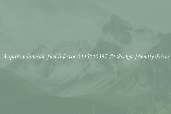 Acquire wholesale fuel injector 0445110397 At Pocket-friendly Prices