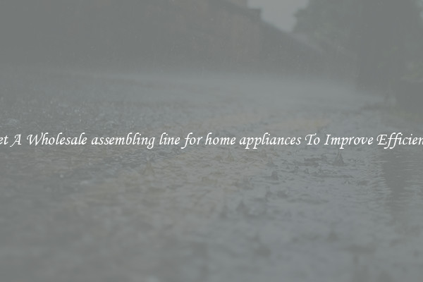 Get A Wholesale assembling line for home appliances To Improve Efficiency
