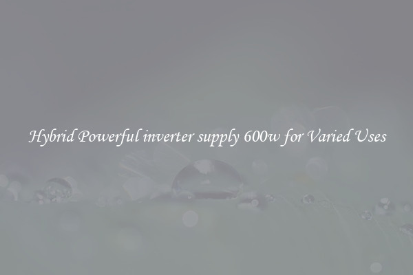 Hybrid Powerful inverter supply 600w for Varied Uses