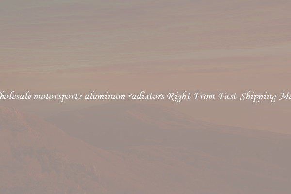 Buy Wholesale motorsports aluminum radiators Right From Fast-Shipping Merchants