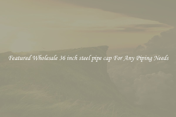 Featured Wholesale 36 inch steel pipe cap For Any Piping Needs